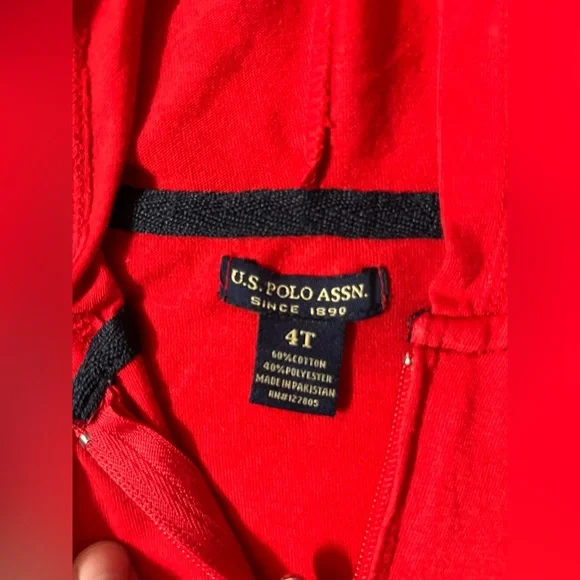 U.S. Polo Assn. Red Sweatshirt Vibrant Casual Style - Picture 5 of 7